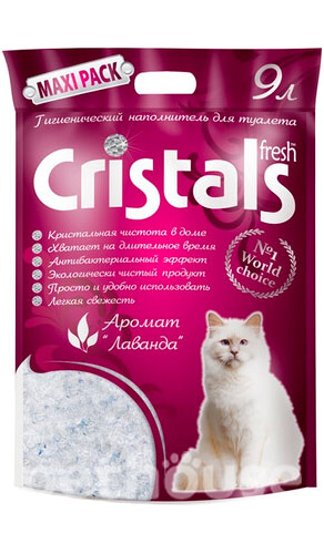 Cristals Fresh Силикагелевый наполнитель с ароматом лаванды