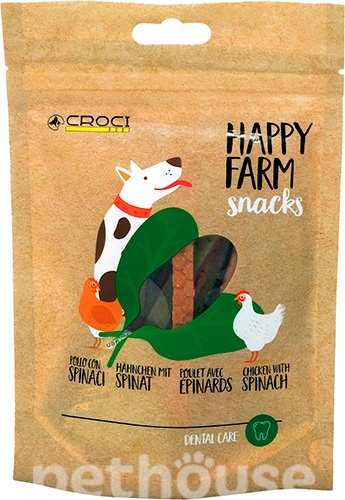 Croci Happy Farm Пастилки с курицей и шпинатом для собак