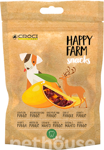 Croci Happy Farm Рулетики з олениною та манго для дорослих собак