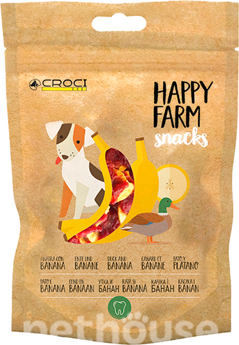 Croci Happy Farm Рулетики з качкою та бананом для собак