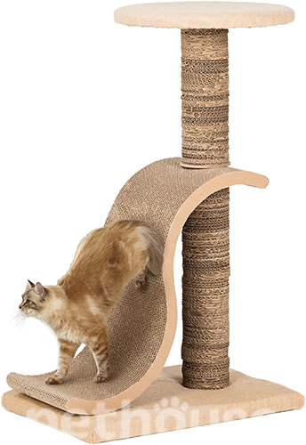 Croci Papercat Lounge Когтеточка-столбик с волной из картона