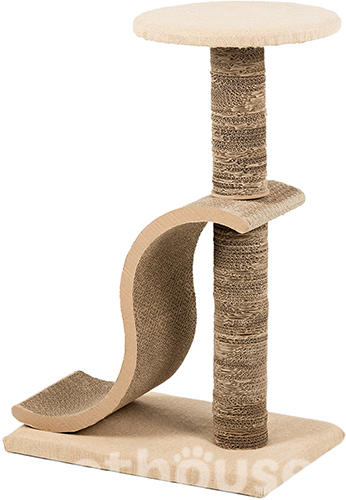 Croci Papercat Lounge Кігтеточка-стовпчик з хвилею із картону, фото 3