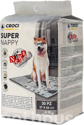 Croci Super Nappy News Paper Пелюшки для собак з малюнком газети