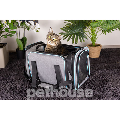 D&M Pets Сумка-переноска Huge для котів і собак, сіра