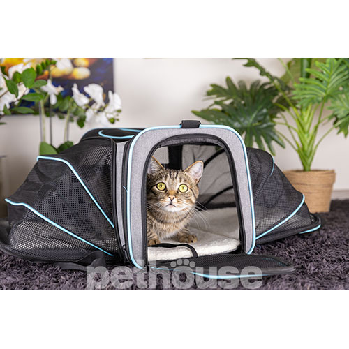 D&M Pets Сумка-переноска Huge для котів і собак, сіра