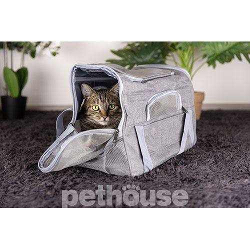 D&M Pets Сумка-переноска Mega для кошек и собак, серая