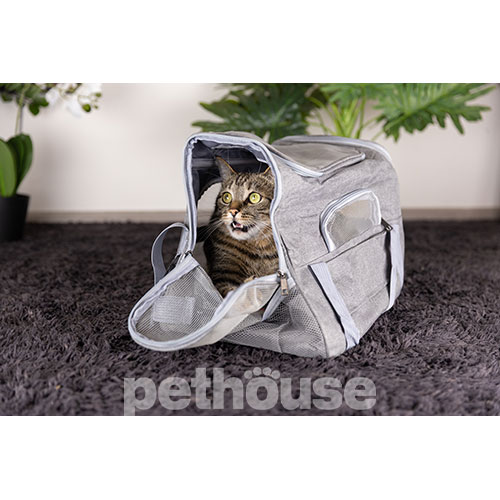 D&M Pets Сумка-переноска Mega для кошек и собак, серая