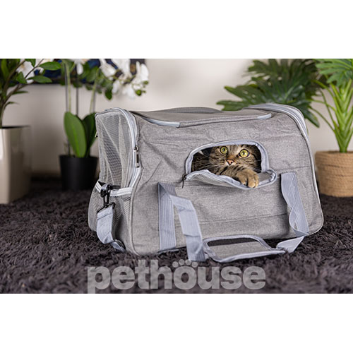 D&M Pets Сумка-переноска Mega для кошек и собак, серая