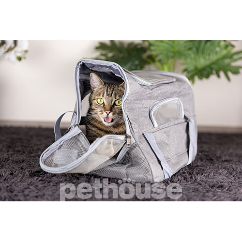 D&M Pets Сумка-переноска Mega для кошек и собак, серая