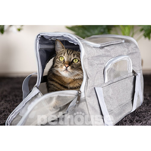 D&M Pets Сумка-переноска Mega для кошек и собак, серая