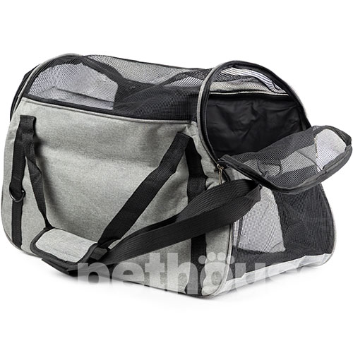 D&M Pets Сумка-переноска Cross-Body для котів і собак, сіра