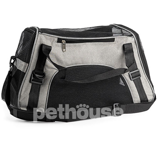 D&M Pets Сумка-переноска Cross-Body для котів і собак, сіра