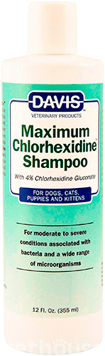 Davis Maximum Chlorhexidine Shampoo Шампунь із хлоргексидином для котів і собак