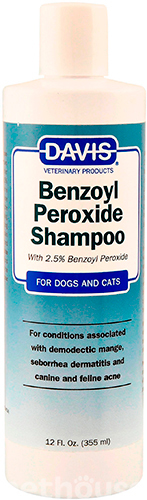 Davis Benzoyl Peroxide Shampoo Шампунь для кошек и собак при дерматите