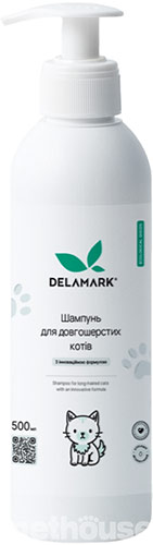 Delamark Шампунь с экстрактом календулы и алоэ вера для длинношерстных кошек Delamark Шампунь с экстрактом календулы и алоэ вера для длинношерстных кошек