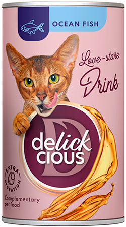 Delickcious Cat Adult Drink with Ocean Fish