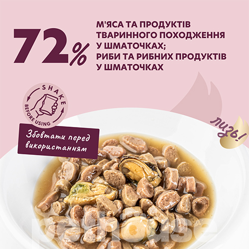 Delickcious Cat Adult Chunks with Salmon & Mussels in Sauce