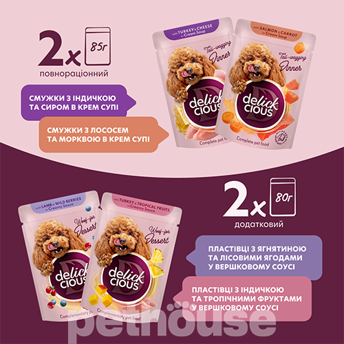 Delickcious Набір №1 вологого корму для дорослих собак