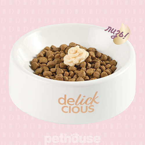Delickcious Cat Adult Creamy Snack Chicken Flavored with Cheese & Asparagus