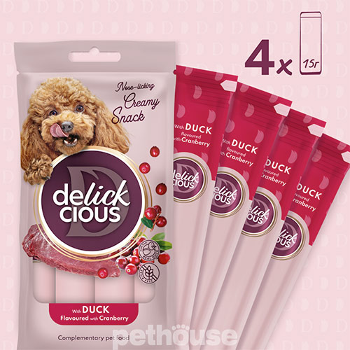 Delickcious Dog Adult Creamy Snack Duck Flavored with Cranberry Delickcious Dog Adult Creamy Snack Duck Flavored with Cranberry