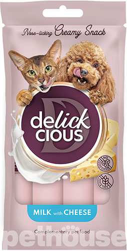 Delickcious Dog & Cat Adult Creamy Snack Milk with Cheese