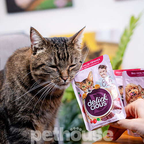 Delickcious Chef's Menu Печень с яблоками и клюквой для кошек