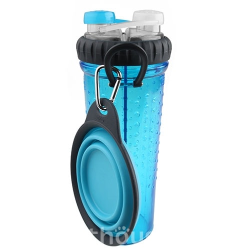 Dexas Пляшка подвійна для води з мискою, що складається, фото 2