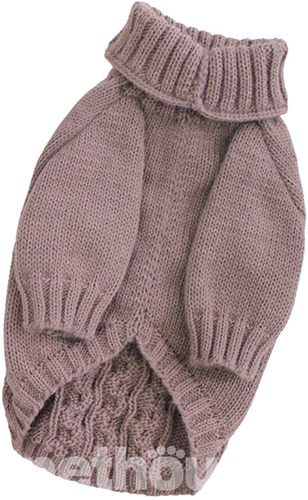 Dogs Bomba Вязаный свитер ''Косичка'' для собак, какао