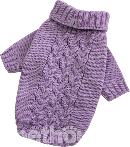 Dogs Bomba В'язаний светр "Косичка" для собак, лавандовий