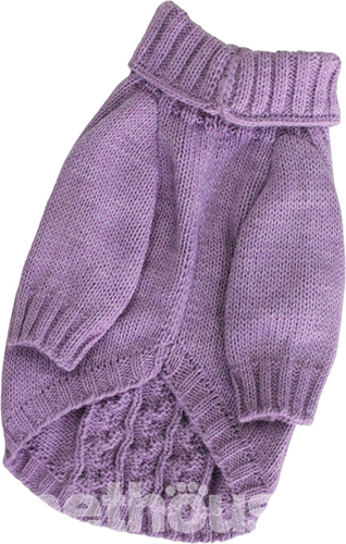 Dogs Bomba В'язаний светр "Косичка" для собак, лавандовий