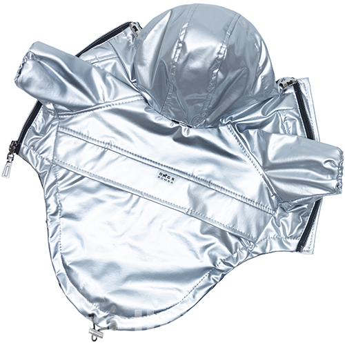 Dogs Bomba Дощовик "Вініл" для собак, срібний Dogs Bomba Дощовик "Вініл" для собак, срібний