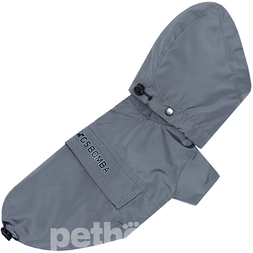 Dogs Bomba Дощовик-куртка для собак, графітовий Dogs Bomba Дощовик-куртка для собак, графітовий