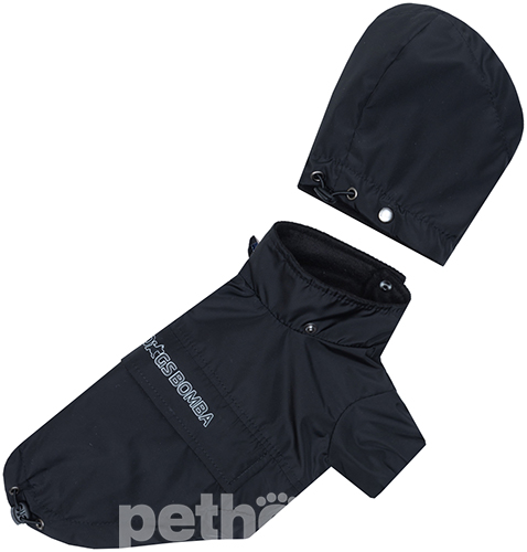 Dogs Bomba Дощовик-куртка для собак, чорний Dogs Bomba Дощовик-куртка для собак, чорний