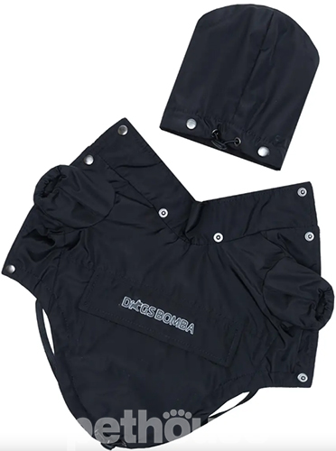 Dogs Bomba Дощовик-куртка для собак, чорний Dogs Bomba Дощовик-куртка для собак, чорний