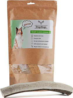 DogsRogs Сплит из рогов оленя L для собак средних и крупных пород, средне-твердый