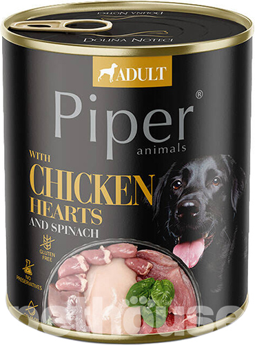 Dolina Noteci Piper Cans Adult with Chicken hearts and Spinach