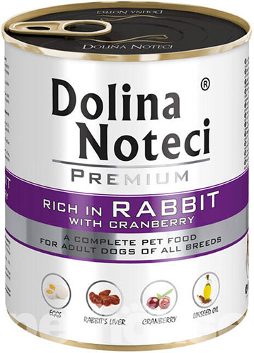 Dolina Noteci Premium Cans Adult rich in Rabbit and Cranberries