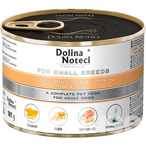 Dolina Noteci Premium Cans Adult Small Breeds with Pheasant, Pumpkin and Pasta