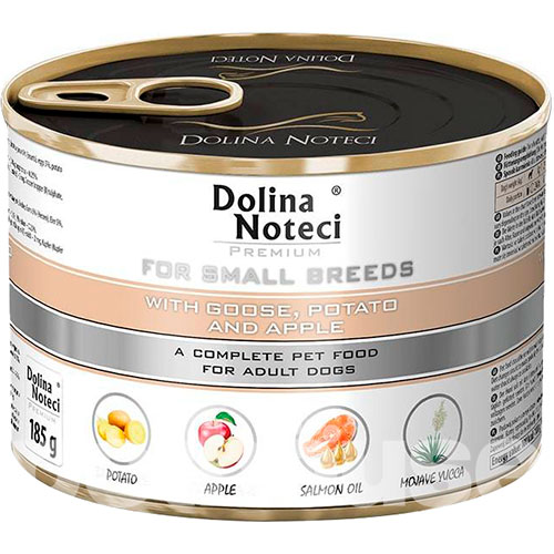 Dolina Noteci Premium Cans Adult Small Breeds with Goose, Potato and Apple