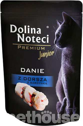 Dolina Noteci Premium Cat Junior Pouch Cod and Sardine Dish