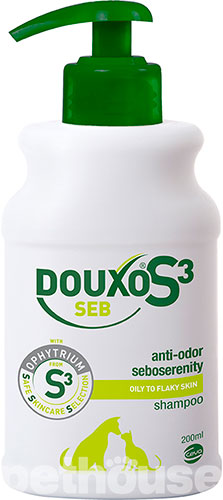 Douxo S3 Seb Себорегулювальний шампунь для жирної шкіри у собак і котів