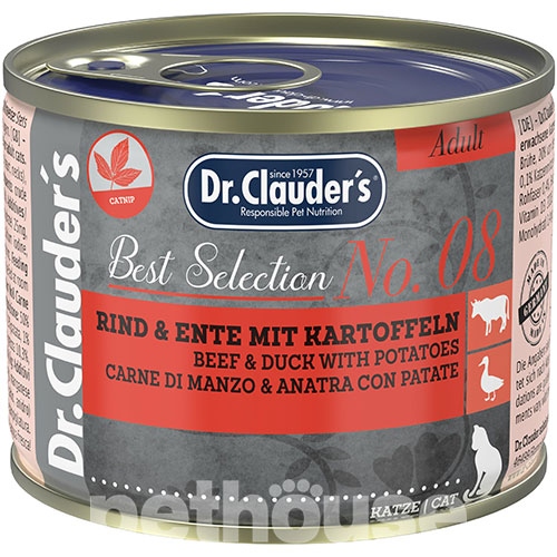Dr. Clauder's Best Selection №8 Говядина с уткой и картофелем для кошек