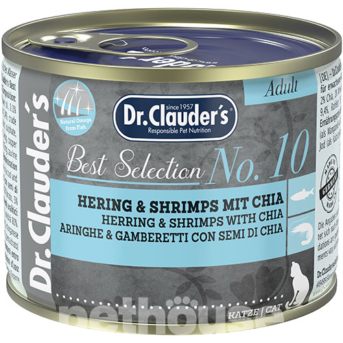 Dr.Clauder's Best Selection №10 Сельдь с креветками и чиа для кошек