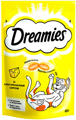 Dreamies Cheese Подушечки з сиром для котів