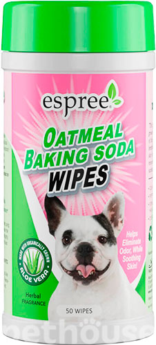 Espree Oatmeal Baking Soda Wipes Влажные салфетки с пищевой содой для сухой кожи собак