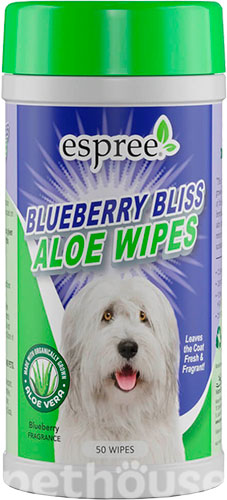 Espree Blueberry Bliss Wipes Влажные салфетки с экстрактом черники для собак