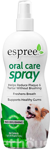 Espree Natural Oral Care Spray Peppermint Спрей для ухода за зубами собак, с маслом мяты