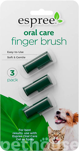 Espree Oral Care Finger Brush Набір щіток для догляду за зубами собак і котів