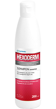Hexoderm Шампунь с хлоргексидином и кокосовым маслом для собак и кошек