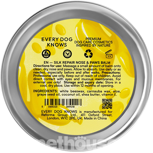 Every Dog Knows Silk Repair Nose & Paws Balm Бальзам для носа та подушечок лап для собак Every Dog Knows Silk Repair Nose & Paws Balm Бальзам для носа та подушечок лап для собак